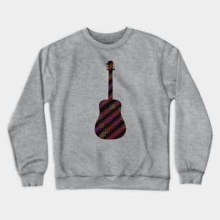 Guitar with guitar overlay pattern Crewneck Sweatshirt